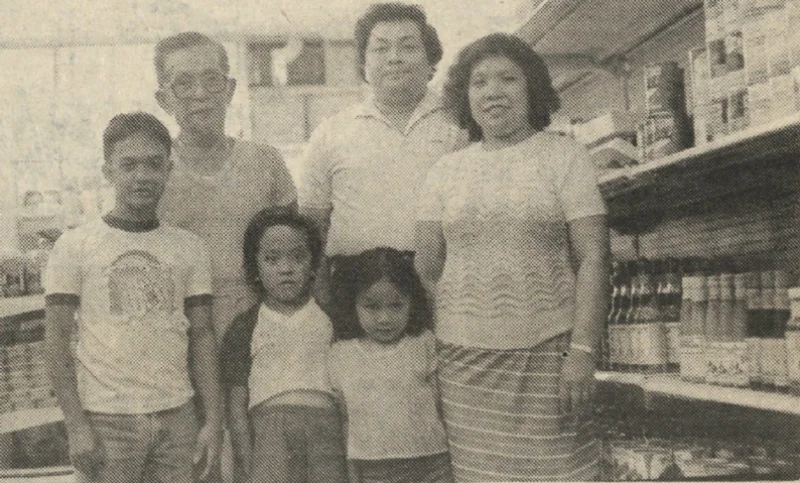 The Rama Family at Sugarland Food Mart, 1986